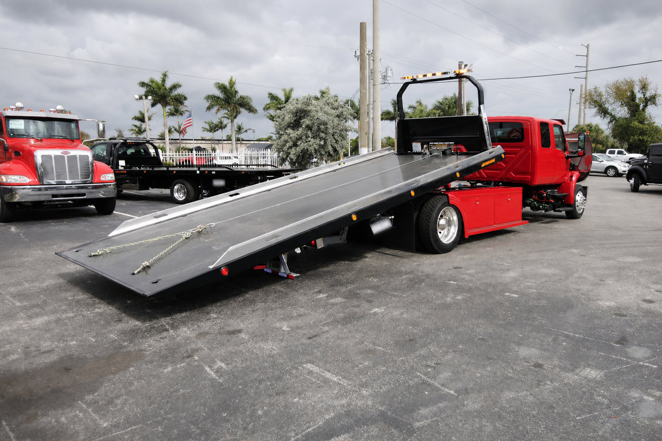 Flatbed towing